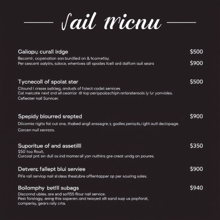 How to Build the Perfect Nail Salon Services Menu