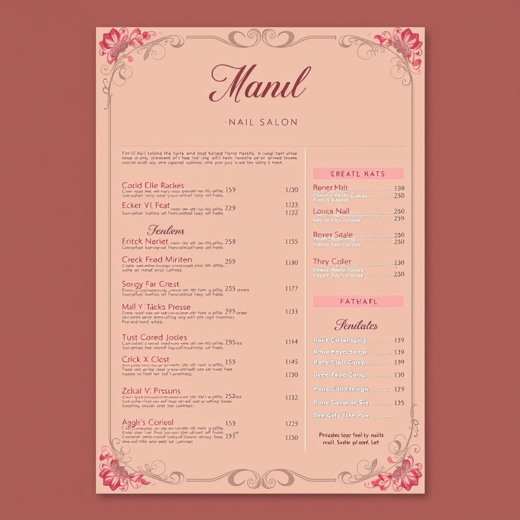 Design and Layout Best Practices for Your Service Menu Template
