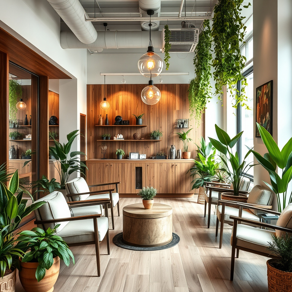 Ambiance and Eco-Friendly Salon Environment